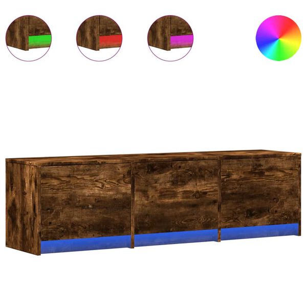 vidaXL Sj&oacute;nvarpssk&aacute;pur Rau&eth;-eik 140 x 34 x 40 cm Samsettur vi&eth;ur