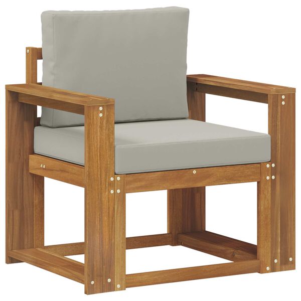 vidaXL &Uacute;tis&oacute;fi Solid Akas&iacute;uskei&eth; og P&oacute;lyester N&aacute;tt&uacute;ruleg og lj&oacute;s gr&aacute;