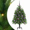 vidaXL J&oacute;latr&eacute; me&eth; 150 LED me&eth; standi Gr&aelig;nn 120 cm PE