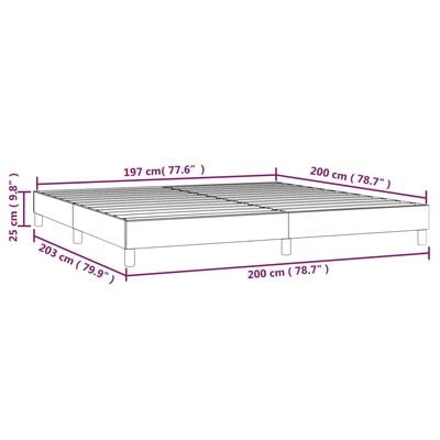 vidaXL Rúmgrind Mjólkurkaffilitað 200x200 cm Gervileður