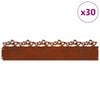 vidaXL Grasskantur 30 pcs Rusty 103 x 0,05 x 22 cm Ve&eth;ra&eth; st&aacute;l