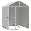 vidaXL &Uacute;tihundask&yacute;li me&eth; &THORN;aki Silfurlita&eth; 2x2x2,5 m Sinkh&uacute;&eth;a&eth; St&aacute;l