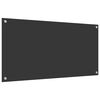 vidaXL Eldhús Backsplash Dökkgrár 100 x 50 x 0,6 cm hertuð gler