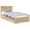 vidaXL Ramsv&iacute;k me&eth; h&ouml;fu&eth;gafl Sonoma Eik 100 x 200 cm Samsettur vi&eth;ur