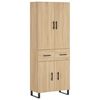 vidaXL Sk&aacute;pur Sonoma Eikarlitur 69,5x34x180 cm Samsettur Vi&eth;ur