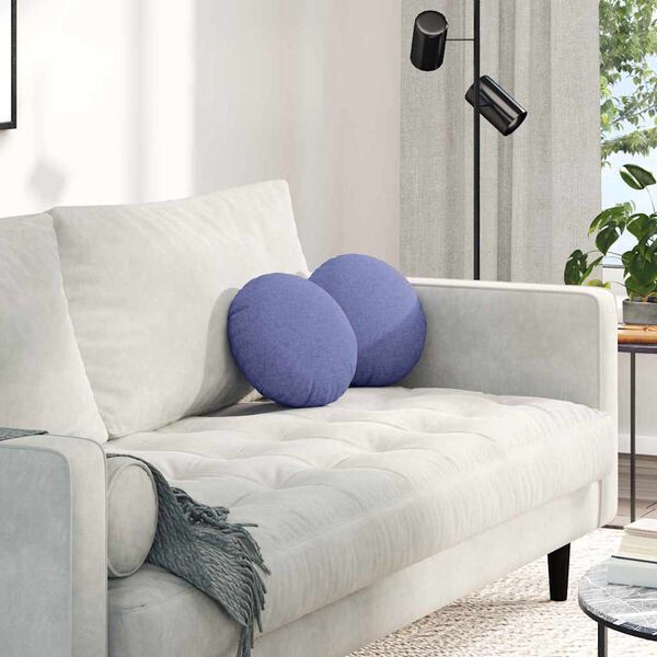 vidaXL Setjp&uacute;&eth;ar 2 pcs Jeansbl&aacute;r &Oslash;30 x 13 cm d&uacute;kur