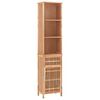 vidaXL Ba&eth;herbergissk&aacute;pur 42x29x182 cm Gegnheill Vi&eth;ur Valhnota
