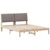 vidaXL Ramsv&iacute;k me&eth; h&ouml;fu&eth;gafl Br&uacute;nn 150 x 200 cm Solid furuhikk