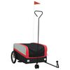 vidaXL Flutningavagn f/ Rei&eth;hj&oacute;l Svartur og Rau&eth;ur 45 kg J&aacute;rn