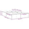 vidaXL Rúmgrind með geymslurými með geymslu Gamall viður 150 x 200 cm