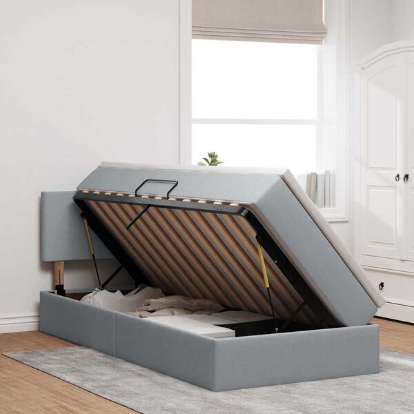 vidaXL R&uacute;m me&eth; geymslur&yacute;mi og LED me&eth; d&yacute;nu Lj&oacute;sgr&aacute;r 100 x 200 cm d&uacute;kur