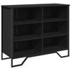 vidaXL Skenkur Svartur 91x35,5x74,5 cm Samsettur Vi&eth;ur