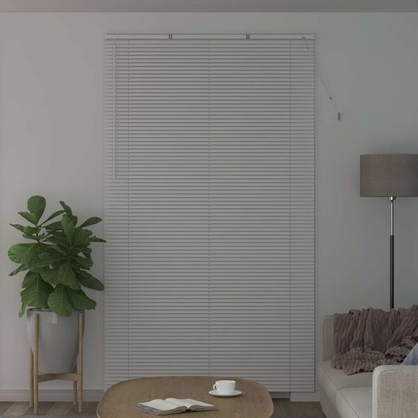 vidaXL Venes&iacute;skur blindur Stillanlegur Hv&iacute;t 213 x 150 cm PVC