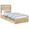 vidaXL Geymslu R&uacute;m me&eth; sk&uacute;ffu Sonoma Eik 100 x 200 cm Samsettur vi&eth;ur