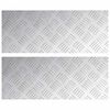 vidaXL Stigaplata R&eacute;tthyrningur 2 pcs Silfur 50 x 20 cm &Aacute;l
