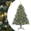 vidaXL Gervi j&oacute;latr&eacute; me&eth; 300 LED Gr&aelig;nn 210 cm PVC, plast og st&aacute;l