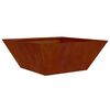 vidaXL Gar&eth;pl&ouml;ntukassi 5 pcs Rusty 40 x 40 x 15 cm Ve&eth;ra&eth; st&aacute;l