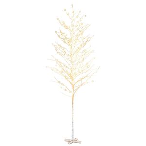 vidaXL LED Hv&iacute;tt Birkitr&eacute; Hl&yacute; Hv&iacute;t 672 LED 400 cm