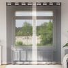 vidaXL Voile Gluggatjöld með Grommets 2 stk Svartar 140x245 cm