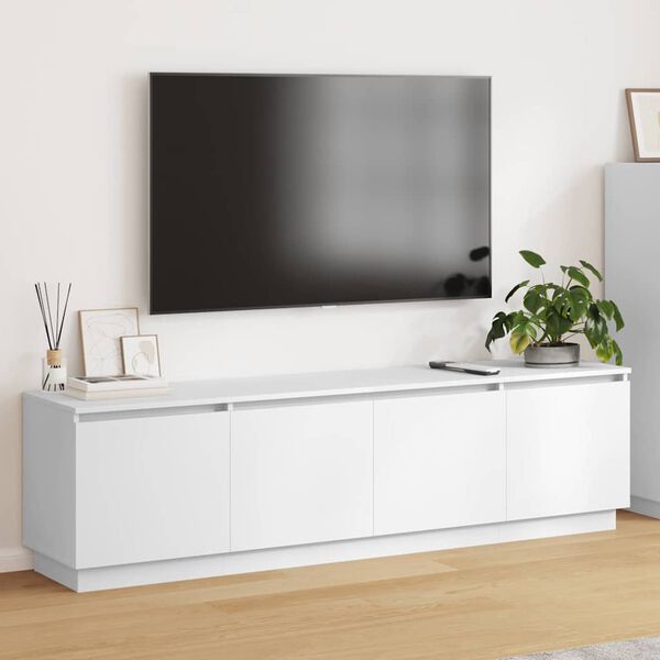vidaXL Sj&oacute;nvarpssk&aacute;pur me&eth; led Hv&iacute;tt 180 x 38 x 49 cm Samsettur vi&eth;ur