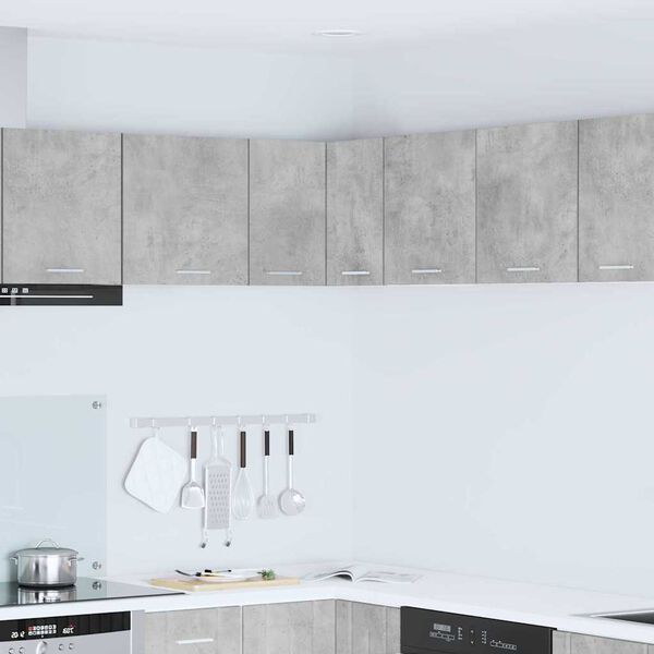 vidaXL Vegghengdur sk&aacute;pur Steinsteypa gr&aacute; og hv&iacute;t 57 x 57 x 40 cm