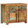 vidaXL Skenkur 68x35x55 cm Gegnheill Endurn&yacute;ttur Vi&eth;ur