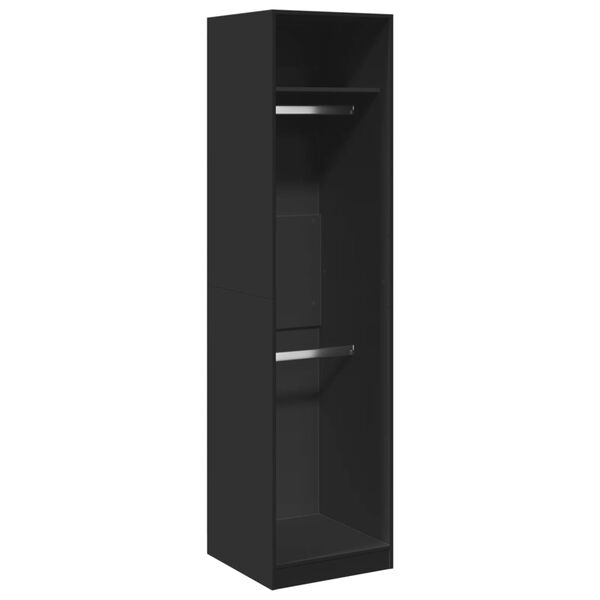 vidaXL Fatask&aacute;pur Svartur 50x50x200 cm Samsettur Vi&eth;ur