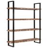 vidaXL B&oacute;kask&aacute;pur me&eth; 4 hillum 160x40x180 cm Gegnheill Endurn&yacute;ttur Vi&eth;ur