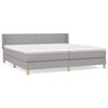 vidaXL H&oacute;lfa&eth; Springr&uacute;m me&eth; D&yacute;nu Lj&oacute;sgr&aacute;tt 200x200 cm Efni