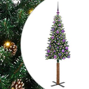 vidaXL Mj&oacute;tt j&oacute;latr&eacute; me&eth; 150 LED Gr&aelig;nn 150 cm PVC og solid furuvi&eth;