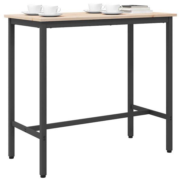 vidaXL bor&eth; N&aacute;tt&uacute;rulegur 100 x 50 x 91 cm Vinnslutr&eacute; og st&aacute;li