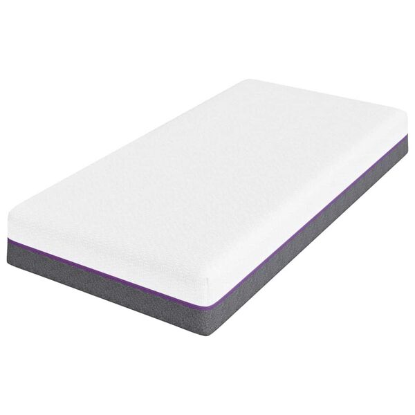 vidaXL D&yacute;na Hv&iacute;tur og gr&aacute; 80 x 160 cm Minnisskum