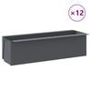 vidaXL Bl&oacute;makassar fyrir Euro Bretti 12 stk. Gr&aacute;ir 36x13,5x9,5 cm PP