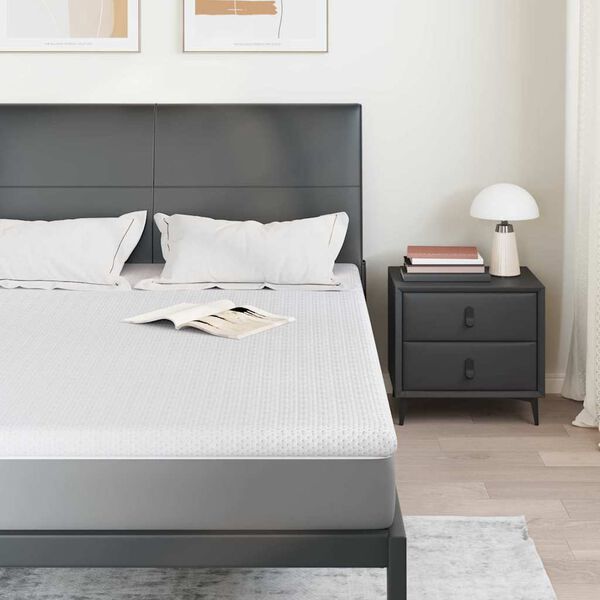 vidaXL D&yacute;nu toppur Hv&iacute;tt 140 x 200 cm Jacquard Efni