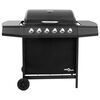 vidaXL Gasgrill 6 Brennarar Svart