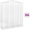 vidaXL Bogadreginn Grj&oacute;tkassi 6 stk. 200x50x220/240 cm Sinkh&uacute;&eth;a&eth; J&aacute;rn