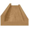 vidaXL Vegghylla me&eth; hillu 4 pcs Br&uacute;nn 60 x 9 x 3 cm Samsettur vi&eth;ur