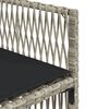 vidaXL Gar&eth;st&oacute;lar me&eth; Sessum 4 stk. Lj&oacute;sgr&aacute; P&oacute;l&yacute;rattan