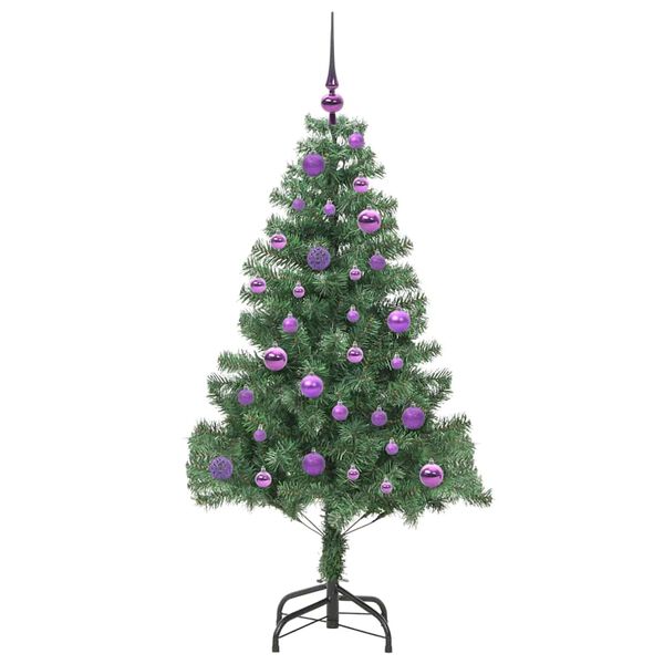 vidaXL J&oacute;latr&eacute; me&eth; 150 LED me&eth; standi Gr&aelig;nn 150 cm PVC