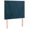 vidaXL H&ouml;fu&eth;gafl d&ouml;kkbl&aacute;r 100x5x118/128 cm flauel