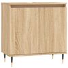 vidaXL Ba&eth;herbergissk&aacute;pur Sonoma Eik 58x33x60 cm Samsettur Vi&eth;ur