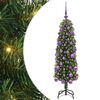 vidaXL Gervi j&oacute;latr&eacute; me&eth; 150 LED Gr&aelig;nn 120 cm PVC, st&aacute;l og plast