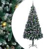 vidaXL Gervi j&oacute;latr&eacute; me&eth; 300 LED Gr&aelig;nn 240 cm PVC, st&aacute;l og plast