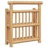 vidaXL Vegghylla með hillu með geymslu Brúnn 40 x 13 x 44 cm bamboo
