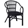 vidaXL H&aelig;gt a&eth; ra&eth;a st&oacute;l Svartur 58 x 60 x 81 cm Rattan