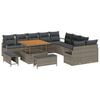 vidaXL Gar&eth;s&oacute;fa sett me&eth; p&uacute;&eth;i me&eth; geymslu 13 pcs Gr&aacute;r