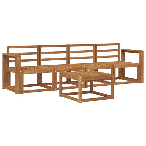 vidaXL &Uacute;ti s&oacute;fasett 5 pcs N&aacute;tt&uacute;rulegur Hrein akas&iacute;utr&eacute;