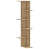 vidaXL Vegghornhilla 36,5x35x36,5x140 cm Artisian Eik Samsettur Vi&eth;ur