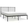 vidaXL R&uacute;mgrind &uacute;r M&aacute;lmi &aacute;n D&yacute;nu me&eth; H&ouml;f&eth;agafli Sv&ouml;rt 135x190 cm