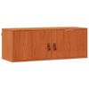 vidaXL Veggsk&aacute;pur 2 pcs Vaxbr&uacute;nn 80 x 30 x 30 cm Solid furuhikk